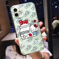 thumbnail image 1 of Funda transparente para iPhone 13 Pro Max, carcasa de Hello kitty Cat para iPhone 14 13 12 11 Pro Max Mini 6 6s 7 8 Plus X XR XS Max, color blanco zhangmengya LED, 1 of 2