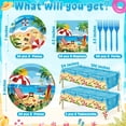 thumbnail image 3 of 122 Pcs Summer Beach Tableware Set, Serves 30. Comes with plates, napkins, forks and tablecloths for picnic and beach parties., 3 of 9