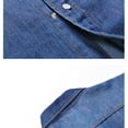 thumbnail image 3 of Ceisia Chemise-Veste pour Homme Décontractée Mode en Denim à Revers Boutonnée Cadeau à Manches Longues avec Poche, 3 of 9