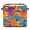 Multicolor 4, variant on CURLYOOT 13 x 13 Inch Cube Storage Bin, Colorful Rainbow Dinosaur Fabric Storage Cube Baskets, Closet Shelves Foldable Bins with Leather Handles for Home Organizer