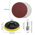 thumbnail image 4 of 4Inch Angle Grinder Sanding Discs, 100pcs Sand Paper Discs with 4 Inch Hook and Loop Backing Pad & 1/4inch Drill Adapter, 4 of 8