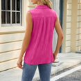 thumbnail image 7 of MESSUEN Womens Sleeveless Tops Loose Fit Tank Tops for Women Mock Neck Raglan Solid Color Lapel Loose Vest Fashion Top Womens Summer Tops Dressy Casual Womens Basic Tank Tops Hot Pink 2XL, 7 of 7