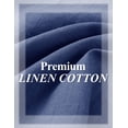 thumbnail image 3 of Mens Linen Henley Shirts Short Sleeve Casual Summer Beach T-Shirts Breathable Cotton Blend Lightweight Classic Fit Tee Royal Blue M, 3 of 7