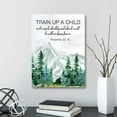 thumbnail image 3 of Train Up A Child Proverbs 22:6 Canvas Wall Art,Bible Verse Scripture Canvas Painting Prints for Christian Home Bedroom Office Church Religious Wall Decor, 3 of 6