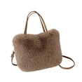 thumbnail image 3 of Bolso de mano de felpa para mujer, bolso de hombro, lindo, suave, con correa para el hombro, bolso peludo, 3 of 9