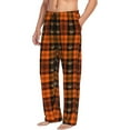 thumbnail image 6 of Sigee Halloween Tartan Plaid print Men's Pajama Pants Lounge Sleep Bottoms with Elastic Waistband and Pockets-X-Large, 6 of 6