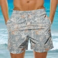 thumbnail image 2 of Pantalones Cortos Casuales de Baño con Impresión de Hojas Hawaianas para Hombres 100% Poliéster, Pantalones de Playa de Secado Rápido, Upf 50 + con Forro de Malla para Nadar, 2 of 5