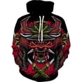 thumbnail image 2 of Nueva sudadera con capucha de anime 3D de moda para hombre y mujer, sudadera de samurái japonesa, jersey negro de otoño y primavera, ropa para hombre, 2 of 5