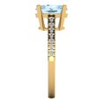 thumbnail image 3 of 2.21 ct Oval Cut Natural Swiss Blue Topaz Solitaire with Simulated Diamond Accents 18K Yellow Gold Womens Engagement Ring, 3 of 5
