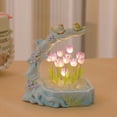 thumbnail image 1 of Lámpara de noche con forma de tulipán, flor y pájaro, decoración artística, decoración de escritorio, manualidades, regalo para amigos, regalo de mano, 1 of 6