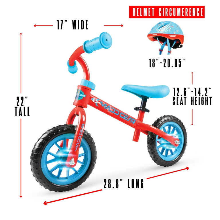 Madd Gear Balance Bike with Helmet – Ages 18 Months to 4 Madd Gear Balance Bike with Helmet – Ages 18 Months to 4