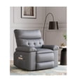 thumbnail image 1 of Bingirl Electric Recliner Swivel Rocker in Gray PU Leather with 270-Degree Swivel, Massage and Heating Functions, Side Pockets, Remote Control, and USB Port, 1 of 7