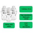 thumbnail image 2 of Set de Biberones Tommee Tippee Closer to Nature 3 PIEZAS 11 oz 6m+ flujo ABUNDANTE, 2 of 5