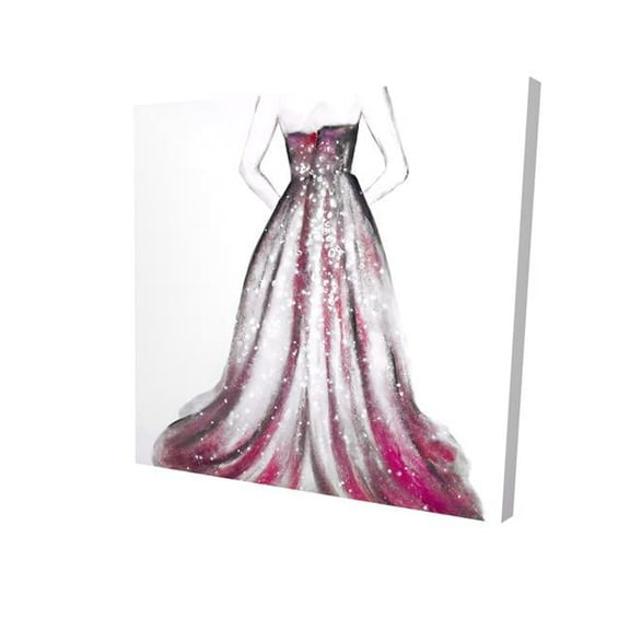 Begin Home Decor 2080-1616-FA12 16 x 16 in. Pink Princess Dress-Print on Canvas