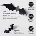 thumbnail image 4 of Coogam 60PCS Halloween Bats Decoration, 4 Different Sizes Realistic PVC Black 3D Scary Bat Sticker for Home Decor DIY Wall Decal Bathroom Indoor Hallowmas Party, 4 of 9
