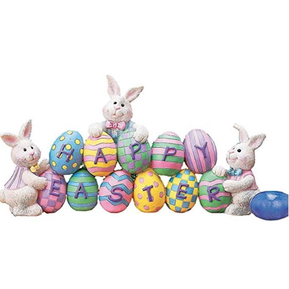 Happy Easter Bunny Eggs Table Decor Ornaments Cute Spring Rabbit Statue βи