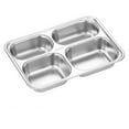 thumbnail image 6 of MODANU Stainless Steel Divided Plates Tray with Lids, 4 Compartments Picnic Plates Non Toxic Serving Platter, Dinner Snack, Camping Dishes Picky Eaters and Portion Control (Silver), 6 of 6