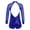 Blue, variant on iiniim Kids Girls Sequin Sparkly Hollow Back Gymnastic Leotard Dancewear