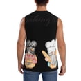 thumbnail image 4 of Balery Little Chef Gnome Camisetas sin mangas para hombre, absorbe la humedad y protege contra el mal olor.-Small, 4 of 7