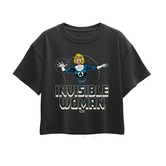 Marvel - Fantastic Four Invisible Woman - Youth Girl Short Sleeve Boxy T-Shirt