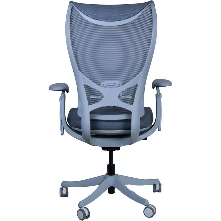 WESTHOLME High Back Office Chair, Ergonomic Desk Chair, Tilt Function, Lumbar  Support, Fabric Foam Seat - Gray