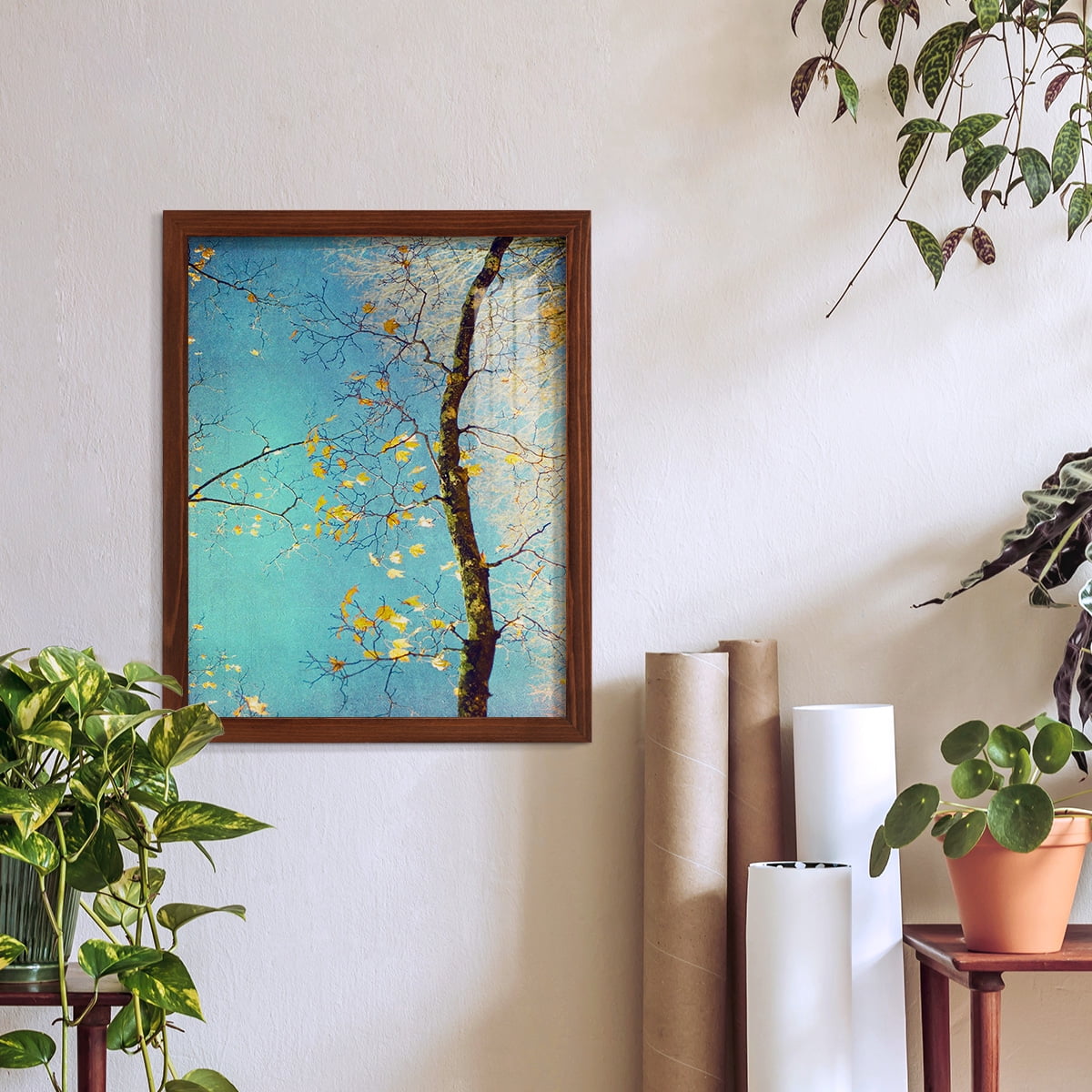 Autumn Tapestry III -Framed Print w/glass-Chestnut