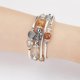 thumbnail image 2 of Fulu Autumn Pulseras Apilables Con Cuentas Para Mujer Boho Wrap Pulsera De Plata En Capas Joyería De Moda Regalos Para Ella (Marrón), 2 of 5
