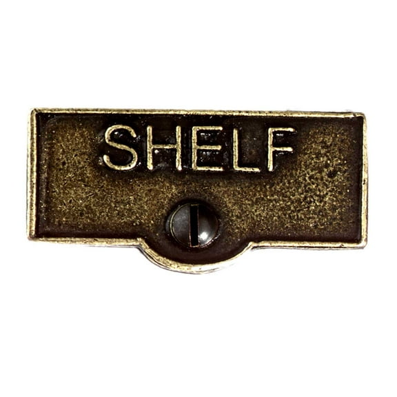 Switch Plate Tags SHELF Name Signs Labels Cast Brass Traditional Engraved Wall Light Switch Cover Labels | Renovators Supply