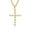 Gold Color, variant on Religious Cross Necklace For Women Men 14K Yellow Gold Chain Necklaces Christian Pendant Collar Pray Baptism Christmas Gift