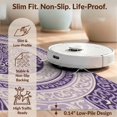 thumbnail image 6 of Design&I 8'x10' Washable Area Rug Extra Large Skid-Resistant Low Profile Purple Interlocking Para Scrollwork Bedside Inspired Alfombras for Living Room, Family, 6 of 7