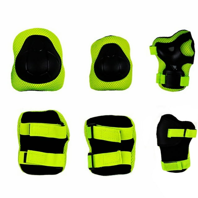 Bangcool Ensemble de 6 Pcs d'Équipement de Protection pour Enfants Protège-Poignet Genouillère Coudière pour Planche à Roulettes
