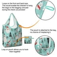 thumbnail image 4 of 5 Pack Foldable Shopping Bag,Blue Christmas Santa and Snowman Pattern Reusable Grocery Bags with Pockets,Large Reusable Tote Bags with Handles Waterproof & Lightweight, 4 of 6