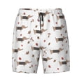 thumbnail image 4 of Lsque Mens Swim Trunks Dachshund Dog Pattern - Bathing Suit Compression Liner - Beach Swim Shorts Swimwear - (S-3XL) - Stretch Quick Dry -Medium, 4 of 9