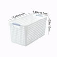 thumbnail image 3 of Plastic Laundry Basket with Silvery Handle, Durable White Plastic Storage Bin for Clothing and Toys, Home Kitchen Organizational Solution for Families and Dorms, Traditional Mantel Tabletop, AESTIVO, 3 of 9