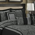 thumbnail image 5 of 7 Piece Jacquard Super-soft Microfiber Bed Comforter Sets - Luxurious And Fashionable Splicing Style, 5 of 7
