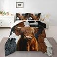 thumbnail image 2 of Erosebridal Kawaii Highland Bull Comforter Sets Twin Size, Brown Cow Print Cowhide Comforters & Duvets, Farmhouse Animal Room Decor Super Cozy 2pcs, 2 of 8