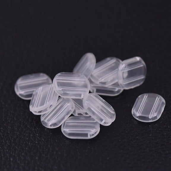 Eease 40pcs Soft Earring Backs for Clip-On Earrings Clear Earring Pads Earring Cushions Comfortable Earring Pads Ear Clip Accessories