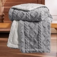 thumbnail image 1 of Manta Bedsure Sherpa, tamaño doble, suave y acogedora, gris, 1 of 6