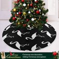 thumbnail image 6 of FMSHPON Exotic Flamingo Xmas Christmas Tree Skirt Stand Mat for Holiday Party Decoration Indoor Outdoor 48 inches, 6 of 6
