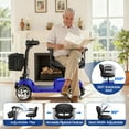 thumbnail image 4 of Flycity 24V 4 Wheel Mobility Scooter for Seniors, Foldable 20 Miles Long Range Electric Scooter with LED Lights and Basket, 12Ah Electric Powered Wheelchair Device for Adults, Blue, 4 of 9