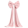 thumbnail image 2 of Large Pink Velvet Bow, 63 In Giant Hanging Wall Bow Decor, Wedding Velvet Bow for Coquette Girl Bedroom Backdrop, Birthday Bridal Shower Wedding Christmas Tree Topper Front Door Wreath, 2 of 6