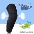 thumbnail image 3 of Calentador de piernas Rodillera estirable Protector de muslo de rodilla, Almohadilla de compresión de rodilla Protector de apoyo grueso para deportes Baloncesto Voleibol Fútbol Rugby Crossfit, 1 par, 3 of 5