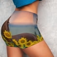 thumbnail image 3 of Picia Horse Sunflowers Printed Workout Shorts for Women Seamless Scrunch Butt Lifting High Waisted Yoga Gym Booty Running Moisture-wicking Short Pants-Large, 3 of 9