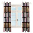 thumbnail image 4 of Bookworm Antique Book Library Blackout Curtains Window Drapes Room Darkening Thermal Insulated Grommets Blackout Curtains, for Living, Dining, Bedroom,2 Panels, 4 of 6