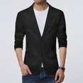 thumbnail image 1 of Blazer ultrafino para hombre, chaquetas de solapa informales, abrigo de protección Uv, Tops ajustados, negro, 1 of 3