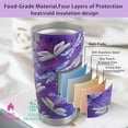 thumbnail image 3 of 20 oz Dragonfly Tumbler with Lid and Straw, Dragonfly Insulated Travel Coffee Mug, Birthday Gifts for Women, Reusable Stainless Steel Tumblers for Women, Purple Iced Coffee Cup, 3 of 6