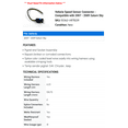 thumbnail image 2 of Vehicle Speed Sensor Connector - Compatible with 2007 - 2009 Saturn Sky 2008, 2 of 2