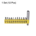 thumbnail image 4 of Unique Bargains 12 in 1 Screwdriver Bit Set 1/4" Hex Shank Torx Square Slotted Phillips Bit Set with 1/4" Extension Bit Holder, 4 of 6