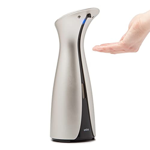 Umbra Otto Distributeur de Savon Automatique Sans Contact, Pompe Mains Libres pour Cuisine Ou Salle de Bain, 8,5 OZ, Nickel