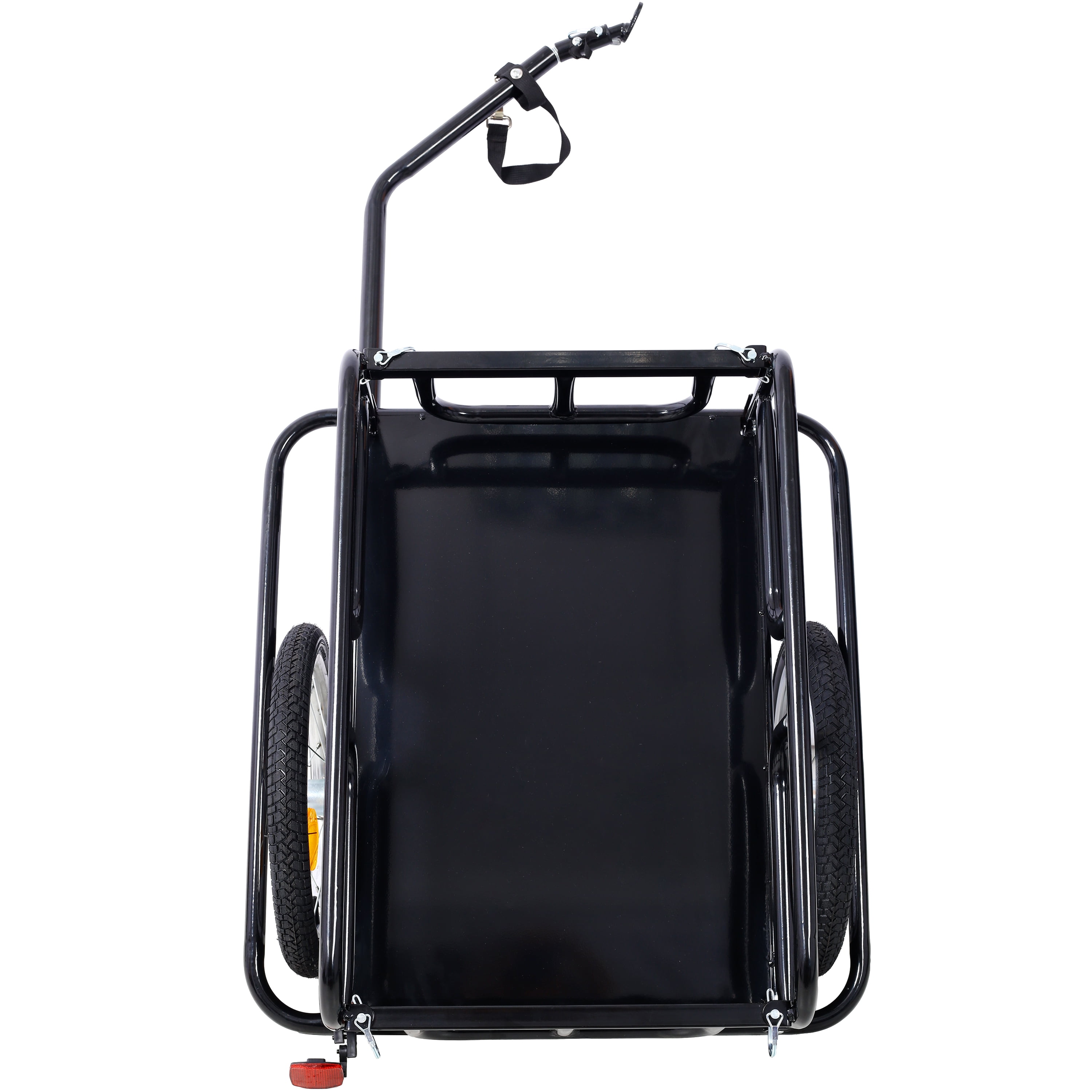Foldable Bike Cargo Trailer with Universal Bike Hitch, Bicycle Wagon Trailer with 16" Wheels & Reflectors, Large Loading Bike Trailer Storage Cart